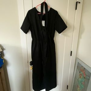 VETTA womens black canvas jumpsuit - size 8